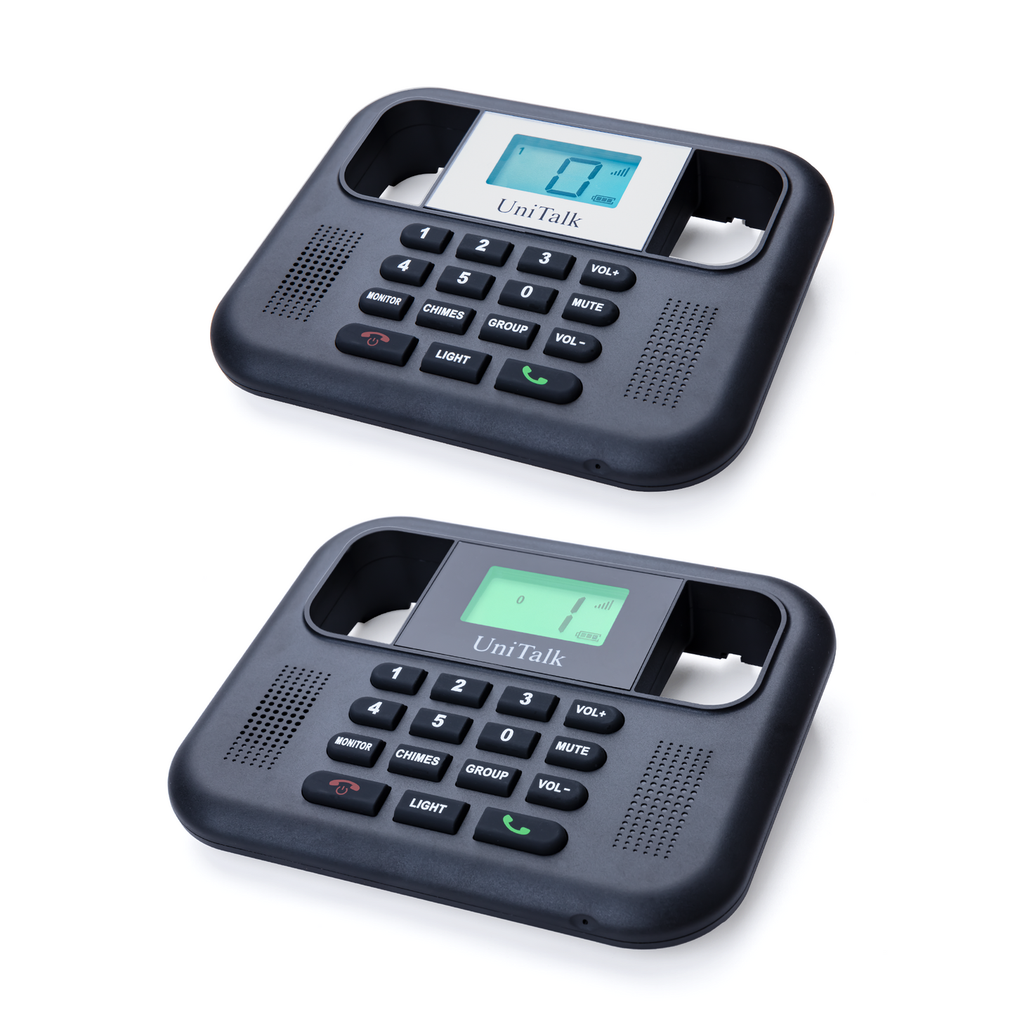 UniTalk Wireless Intercoms for Home & Office, Two-Way Real-time Full-Duplex Voice System with Offline Voice Control,Group Call & Monitor Function, Clear Sound, Long Range Up to 1/4 Mile (UT-001-1F1P)