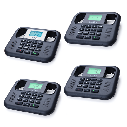 UniTalk Wireless Intercoms for Home & Office, Two-Way Real-time Full-Duplex Voice System with Offline Voice Control & Monitor Function, Clear Sound, Up to 800 Meters (1/2 Mile) Range (UT-001-1F3P)